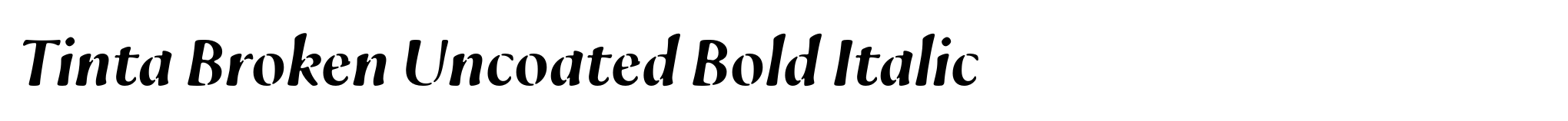 Tinta Broken Uncoated Bold Italic image